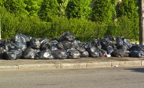 Recycling process at a Covent Garden waste management facility